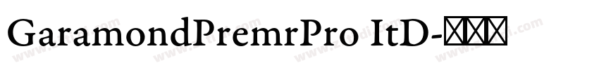 GaramondPremrPro ItD字体转换